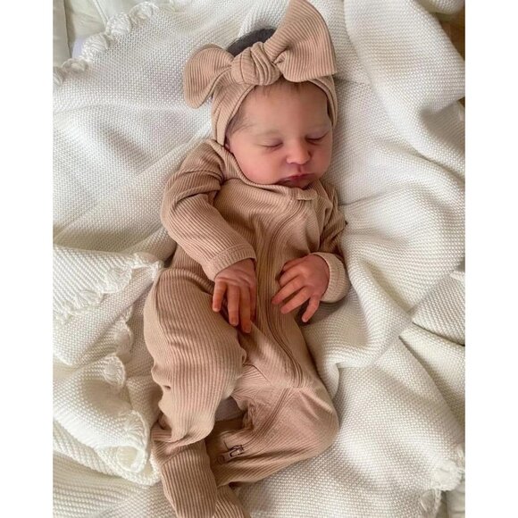 🆕20in 3D Painted Skin Cloth Body Newborn Baby Reborn Dolls with Accessories - Picture 1 of 6